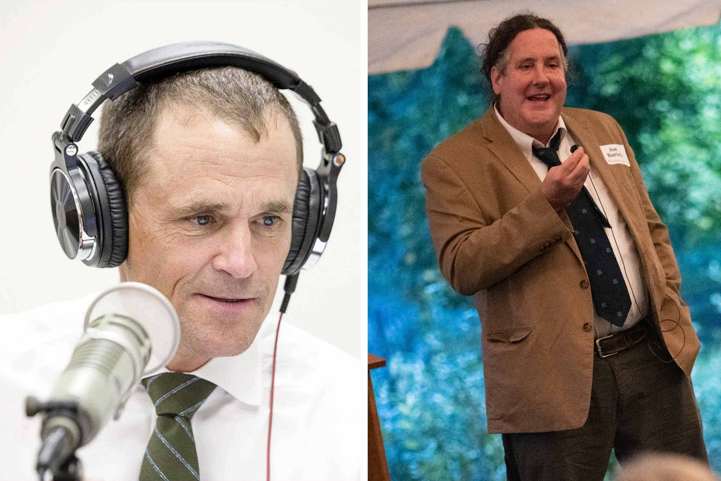 Split photo of President Jim Ryan and Jonathan Bartels