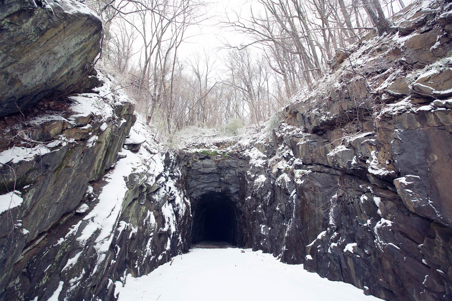 An entrance to the Crozet Rock Tunnel